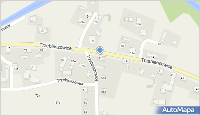 Trzebieszowice, Trzebieszowice, 51, mapa Trzebieszowice