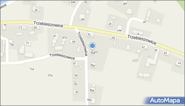 Trzebieszowice, Trzebieszowice, 51a, mapa Trzebieszowice