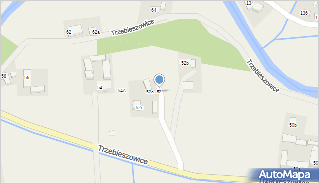 Trzebieszowice, Trzebieszowice, 52, mapa Trzebieszowice