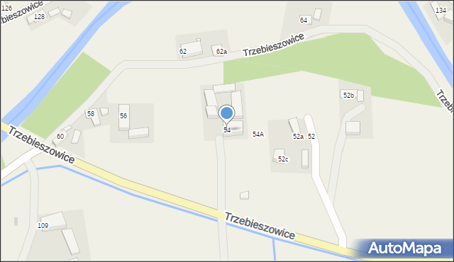 Trzebieszowice, Trzebieszowice, 54, mapa Trzebieszowice