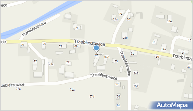 Trzebieszowice, Trzebieszowice, 67, mapa Trzebieszowice