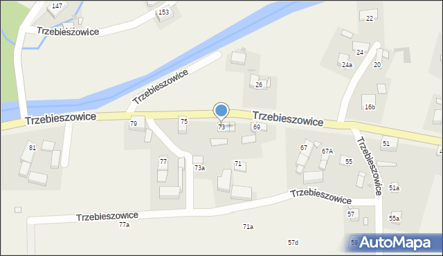 Trzebieszowice, Trzebieszowice, 73, mapa Trzebieszowice