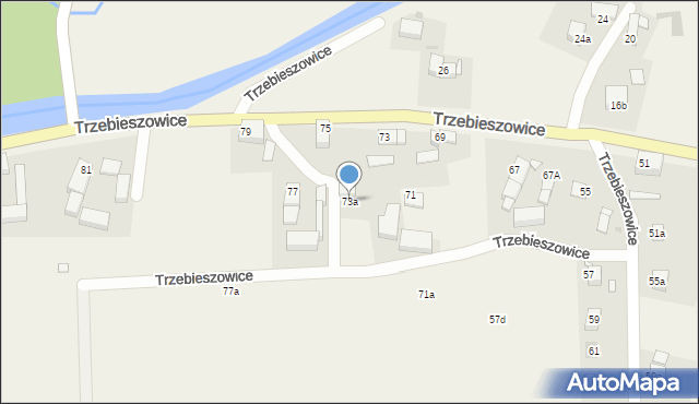 Trzebieszowice, Trzebieszowice, 73a, mapa Trzebieszowice