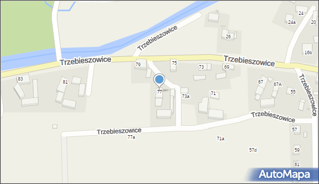 Trzebieszowice, Trzebieszowice, 77, mapa Trzebieszowice