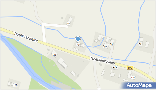 Trzebieszowice, Trzebieszowice, 78, mapa Trzebieszowice