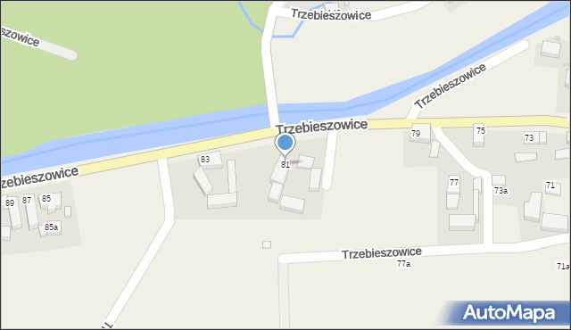 Trzebieszowice, Trzebieszowice, 81, mapa Trzebieszowice