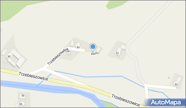 Trzebieszowice, Trzebieszowice, 84A, mapa Trzebieszowice