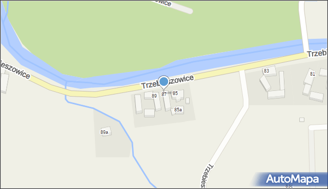 Trzebieszowice, Trzebieszowice, 87, mapa Trzebieszowice