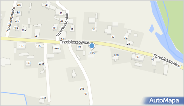 Trzebieszowice, Trzebieszowice, 93A, mapa Trzebieszowice