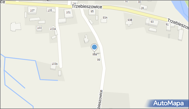 Trzebieszowice, Trzebieszowice, 99a, mapa Trzebieszowice