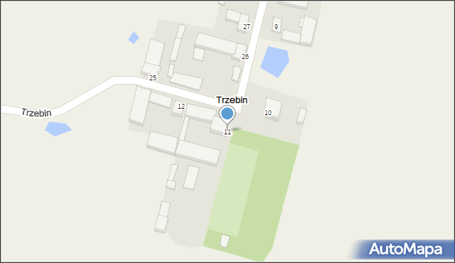 Trzebin, Trzebin, 11, mapa Trzebin