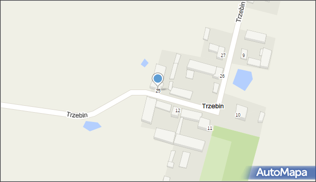 Trzebin, Trzebin, 25, mapa Trzebin