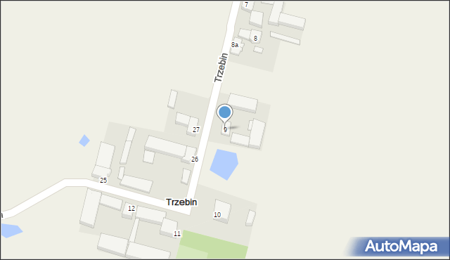 Trzebin, Trzebin, 9, mapa Trzebin