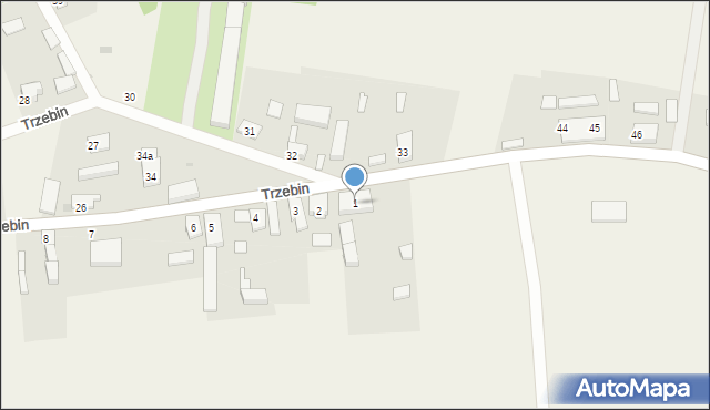 Trzebin, Trzebin, 1, mapa Trzebin