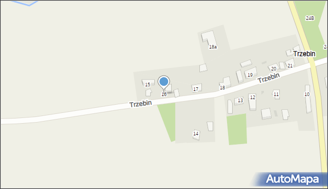 Trzebin, Trzebin, 16, mapa Trzebin