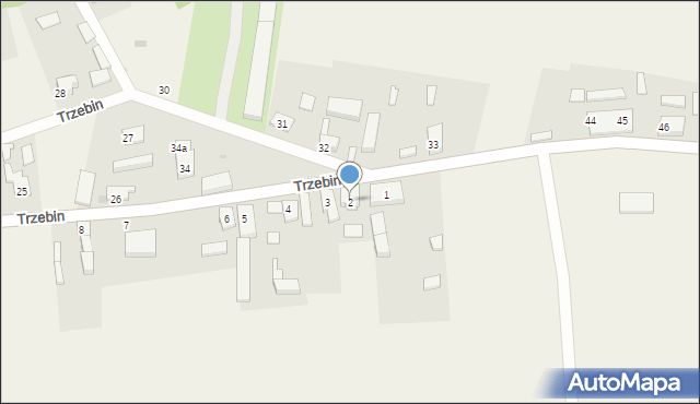 Trzebin, Trzebin, 2, mapa Trzebin