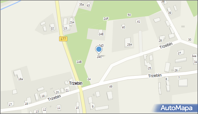 Trzebin, Trzebin, 24C, mapa Trzebin