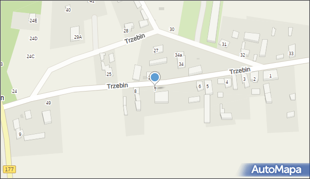 Trzebin, Trzebin, 7, mapa Trzebin