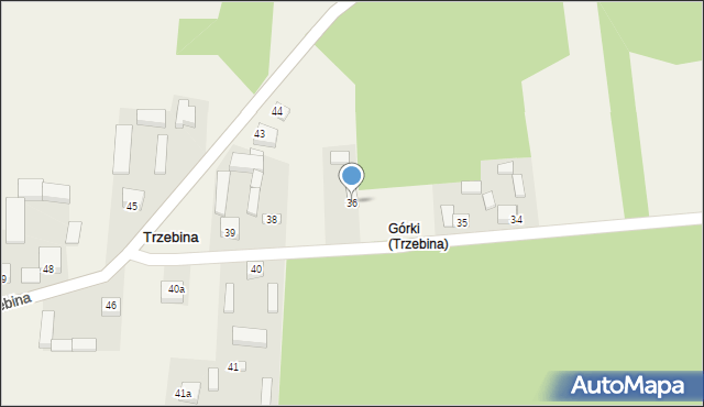 Trzebina, Trzebina, 36, mapa Trzebina