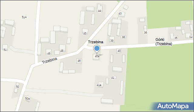 Trzebina, Trzebina, 40a, mapa Trzebina