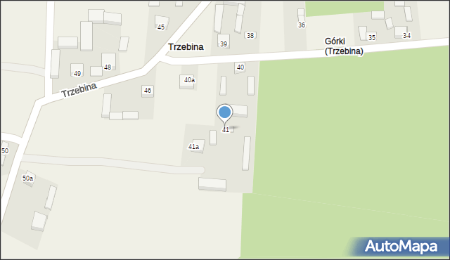 Trzebina, Trzebina, 41, mapa Trzebina