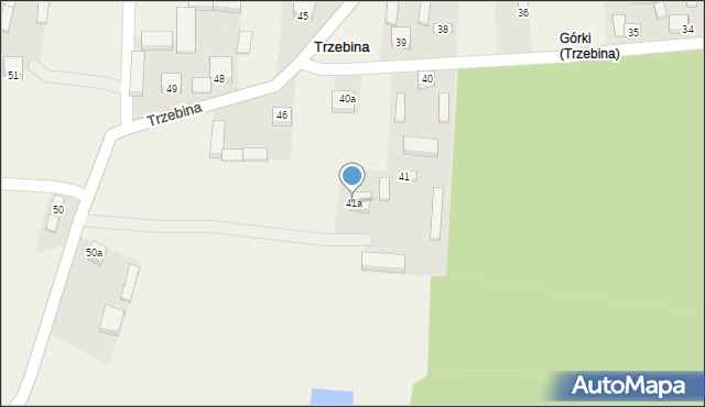 Trzebina, Trzebina, 41a, mapa Trzebina