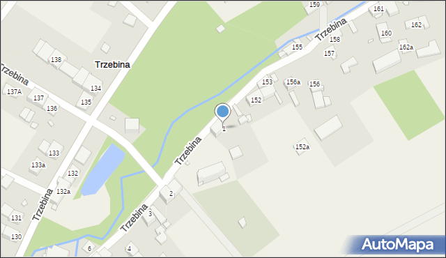 Trzebina, Trzebina, 1, mapa Trzebina