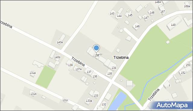 Trzebina, Trzebina, 138, mapa Trzebina