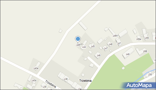 Trzebina, Trzebina, 143, mapa Trzebina