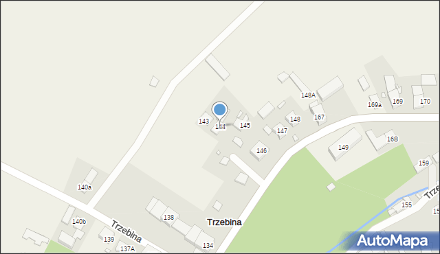 Trzebina, Trzebina, 144, mapa Trzebina