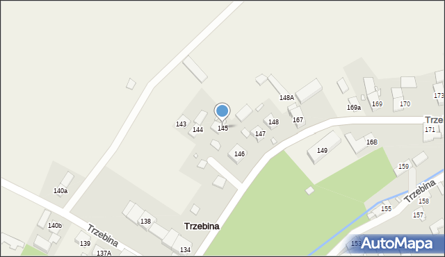 Trzebina, Trzebina, 145, mapa Trzebina