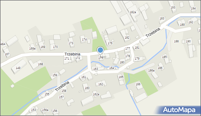 Trzebina, Trzebina, 175, mapa Trzebina