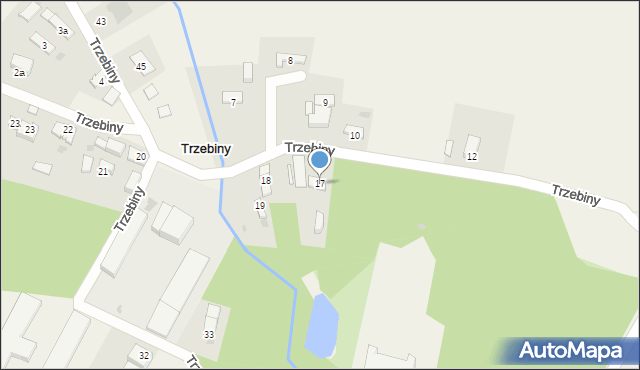 Trzebiny, Trzebiny, 17, mapa Trzebiny