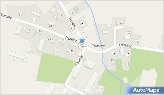 Trzebiny, Trzebiny, 20, mapa Trzebiny