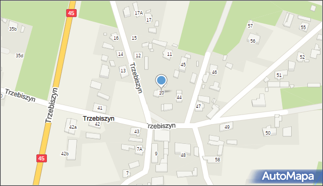 Trzebiszyn, Trzebiszyn, 10, mapa Trzebiszyn