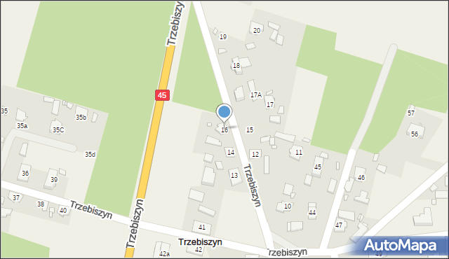 Trzebiszyn, Trzebiszyn, 16, mapa Trzebiszyn