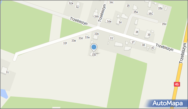 Trzebiszyn, Trzebiszyn, 33c, mapa Trzebiszyn