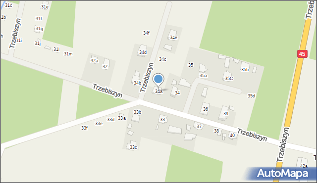 Trzebiszyn, Trzebiszyn, 34a, mapa Trzebiszyn