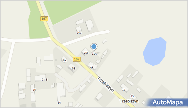 Trzebiszyn, Trzebiszyn, 11A, mapa Trzebiszyn