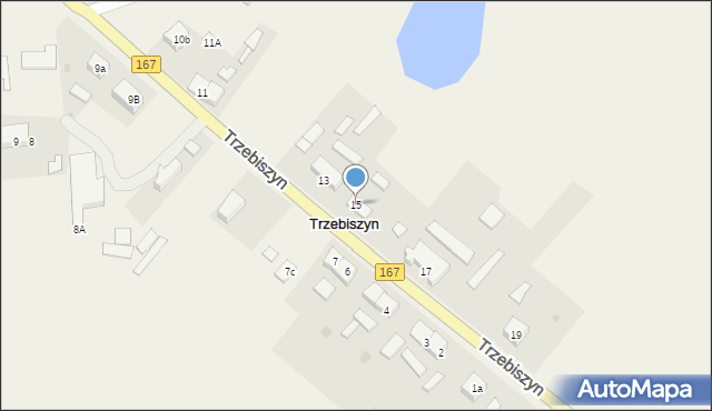 Trzebiszyn, Trzebiszyn, 15, mapa Trzebiszyn