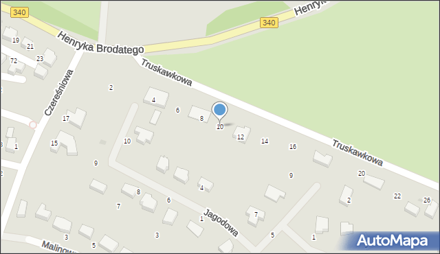 Trzebnica, Truskawkowa, 10, mapa Trzebnica