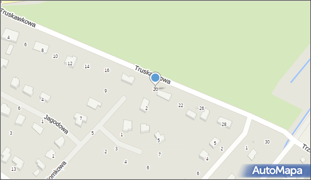 Trzebnica, Truskawkowa, 20, mapa Trzebnica