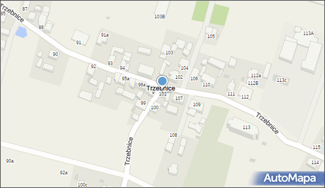 Trzebnice, Trzebnice, 101, mapa Trzebnice