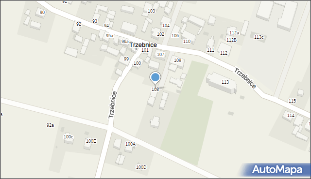 Trzebnice, Trzebnice, 108, mapa Trzebnice