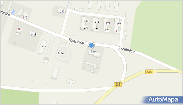 Trzebnice, Trzebnice, 144, mapa Trzebnice