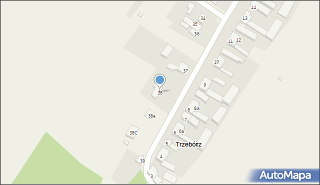 Trzebórz, Trzebórz, 38, mapa Trzebórz