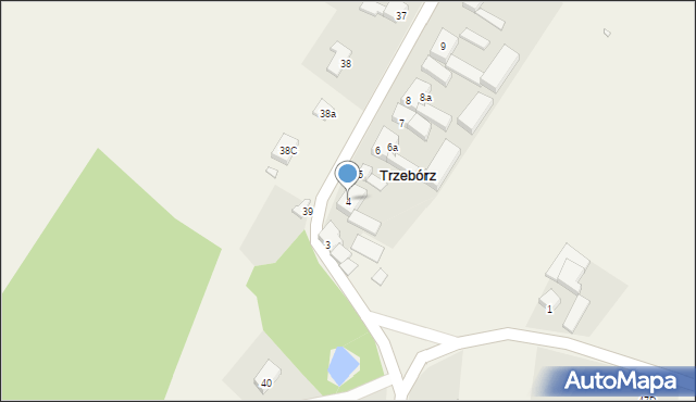 Trzebórz, Trzebórz, 4, mapa Trzebórz