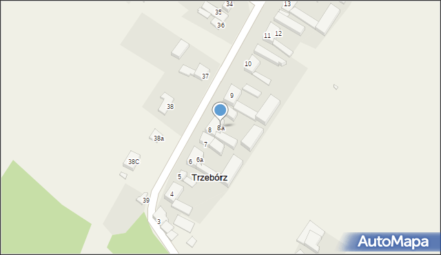 Trzebórz, Trzebórz, 8a, mapa Trzebórz