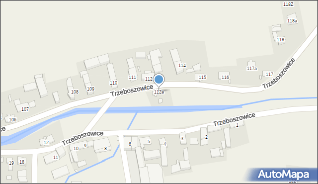 Trzeboszowice, Trzeboszowice, 112a, mapa Trzeboszowice