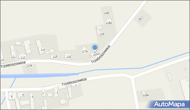 Trzeboszowice, Trzeboszowice, 117, mapa Trzeboszowice